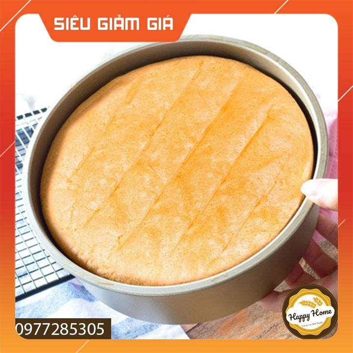 Khuôn tròn vàng nướng bánh chống dính đế liên dáy có đục lỗ 8 inch HÀNG MÓI VÈ