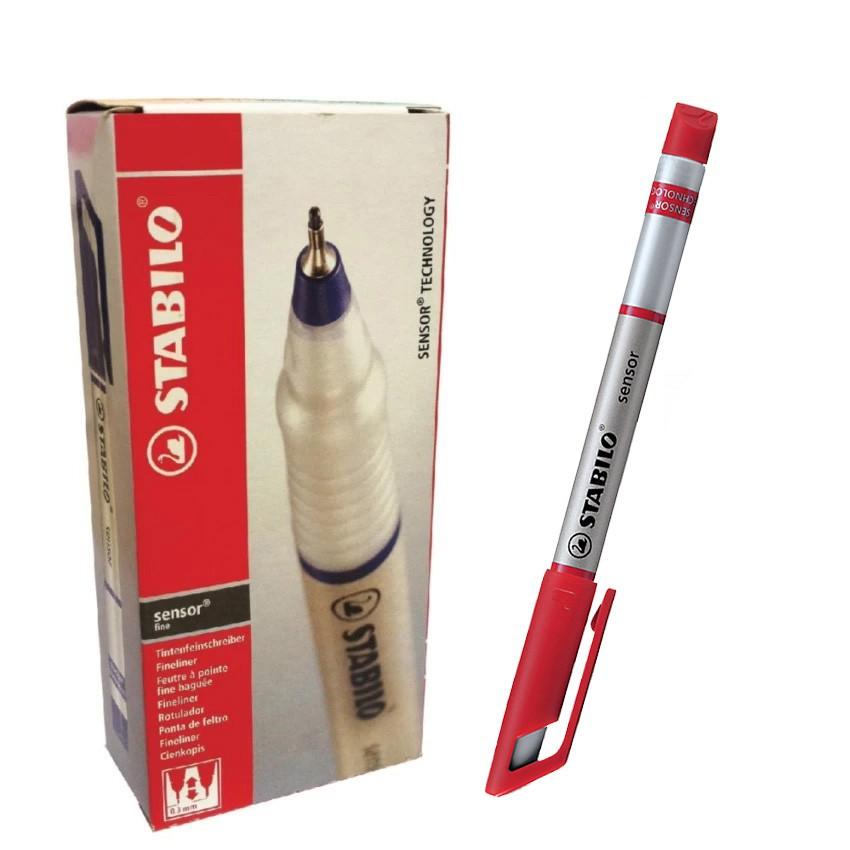 Hộp 10 Bút kỹ thuật STABILO SENSOR F 0.3mm (SENF/10) - Xanh lá