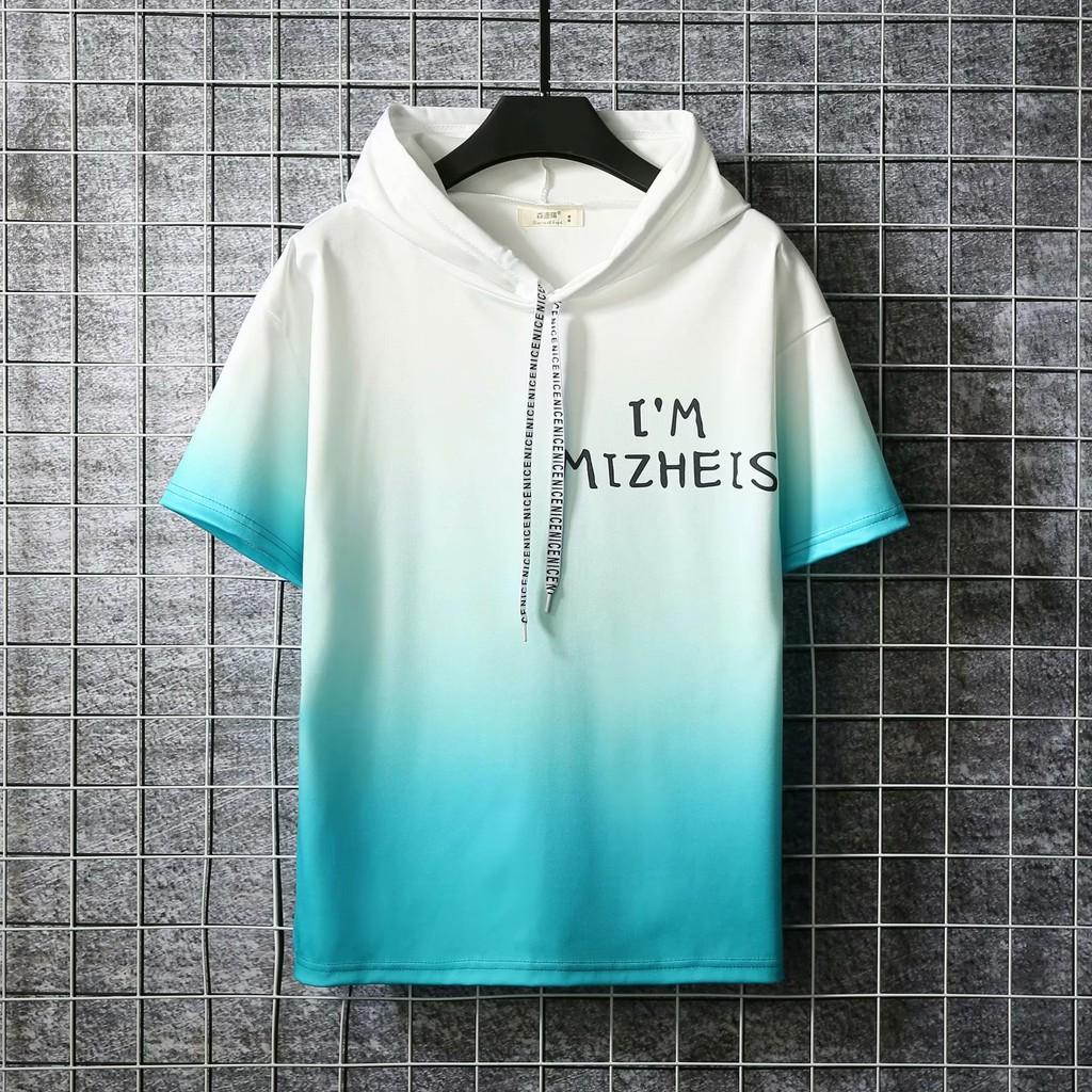 Áo Hoodie Ngắn Tay Form Rộng Phong Cách Năng Động Cá Tính Dành Cho Nam
