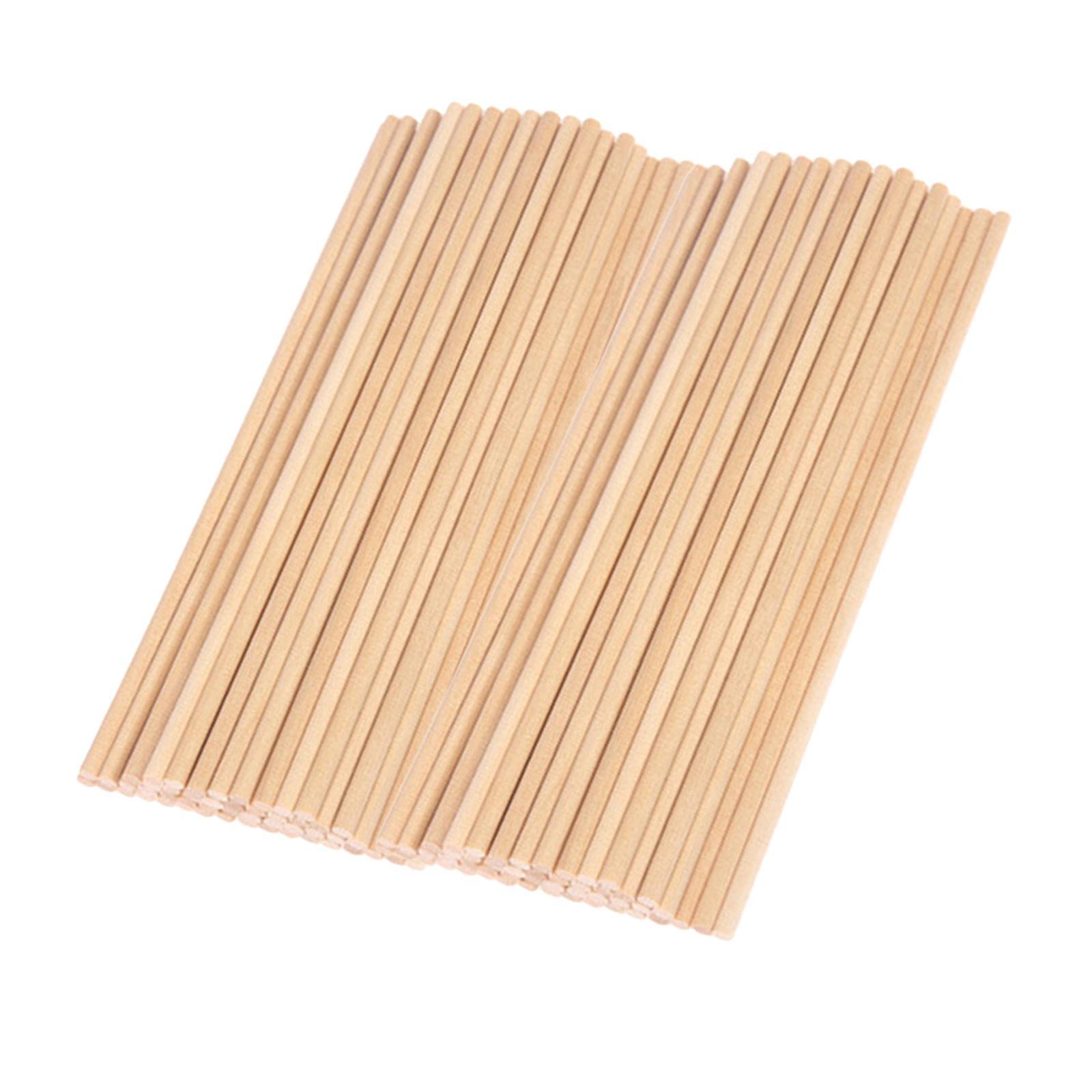 Wooden Pieces Wood Sticks Dowels Rod Round Shaped – Unfinished Wood Easy to Paint, Stain, Embellish – Perfect for Art Craft Project, Natural