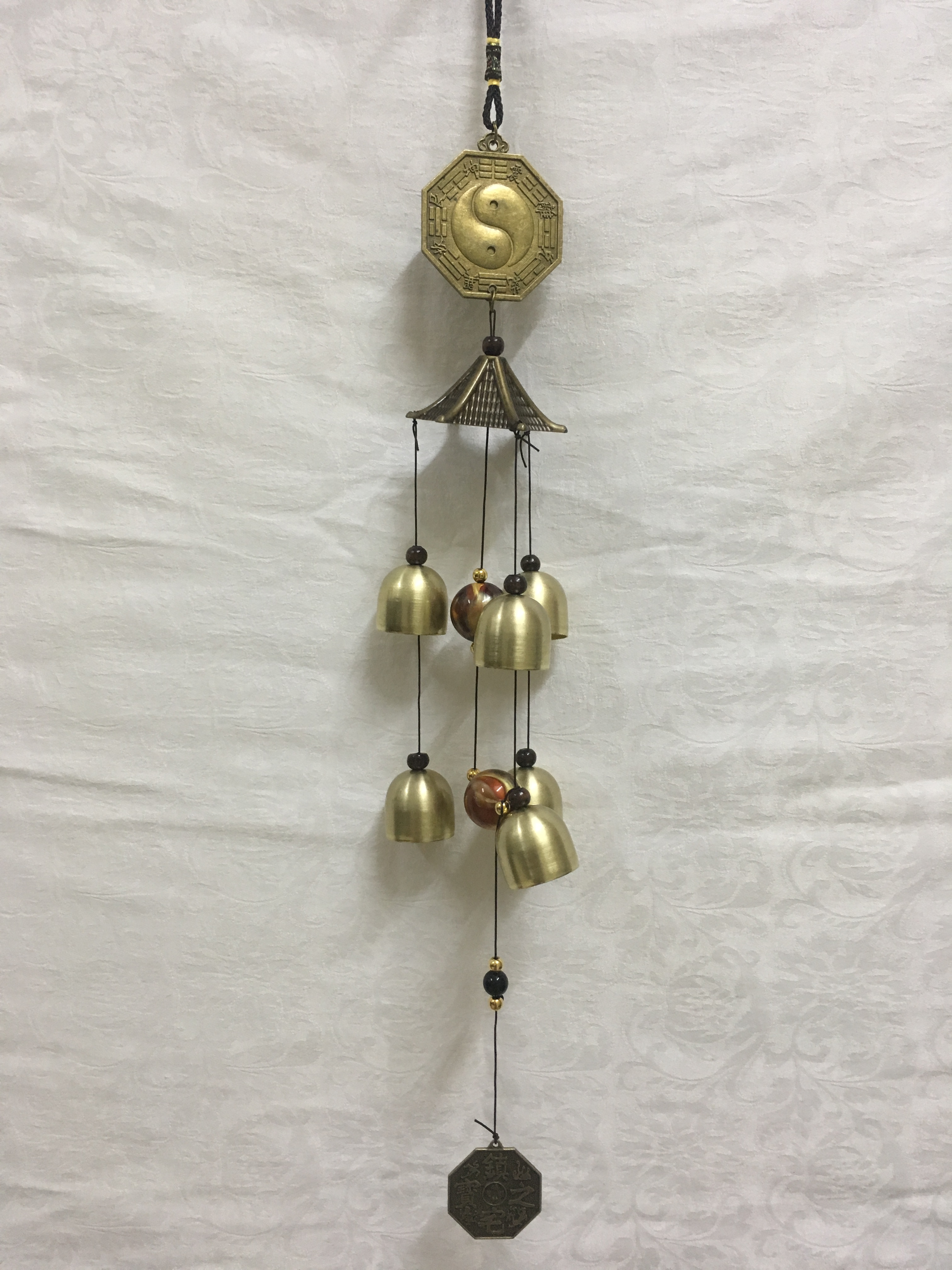 Chuông gió bát quái 2 tầng 1 mái 8 chuông phát lộc VG28