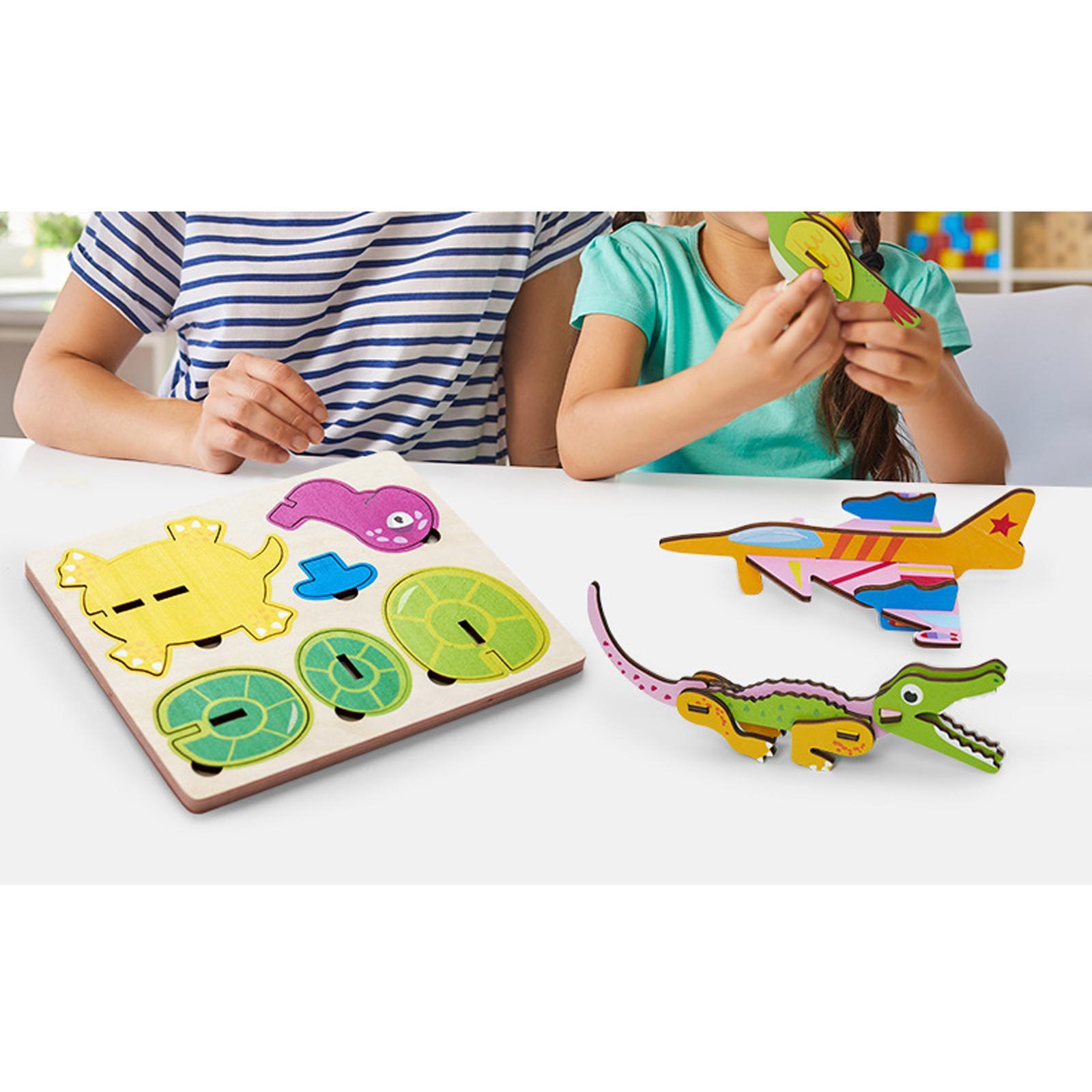 Animal Jigsaw Puzzles Cognition Intelligence Puzzle for Children Kids Preschool Gift