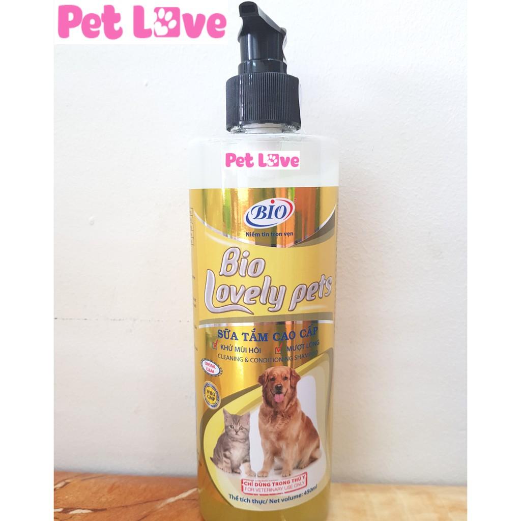 Sữa tắm Bio Lovely Pet (450ml) dưỡng lông chó mèo siêu mượt, khử mùi hôi