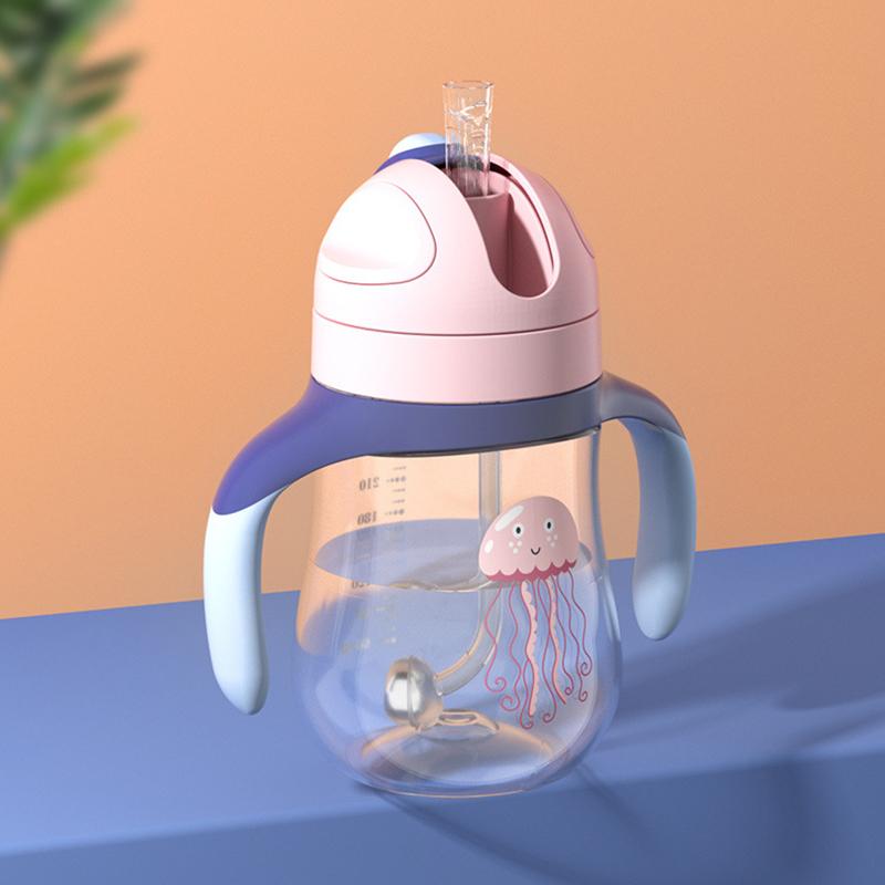 160ML Trẻ Em Nước Kid Cup Không Chứa BPA Chắc Chắn Cho Ăn Sippy Cup Nước Bằng Ống Hút Cho Bé máy Bay Huấn Luyện Cốc Silicon Ống Hút