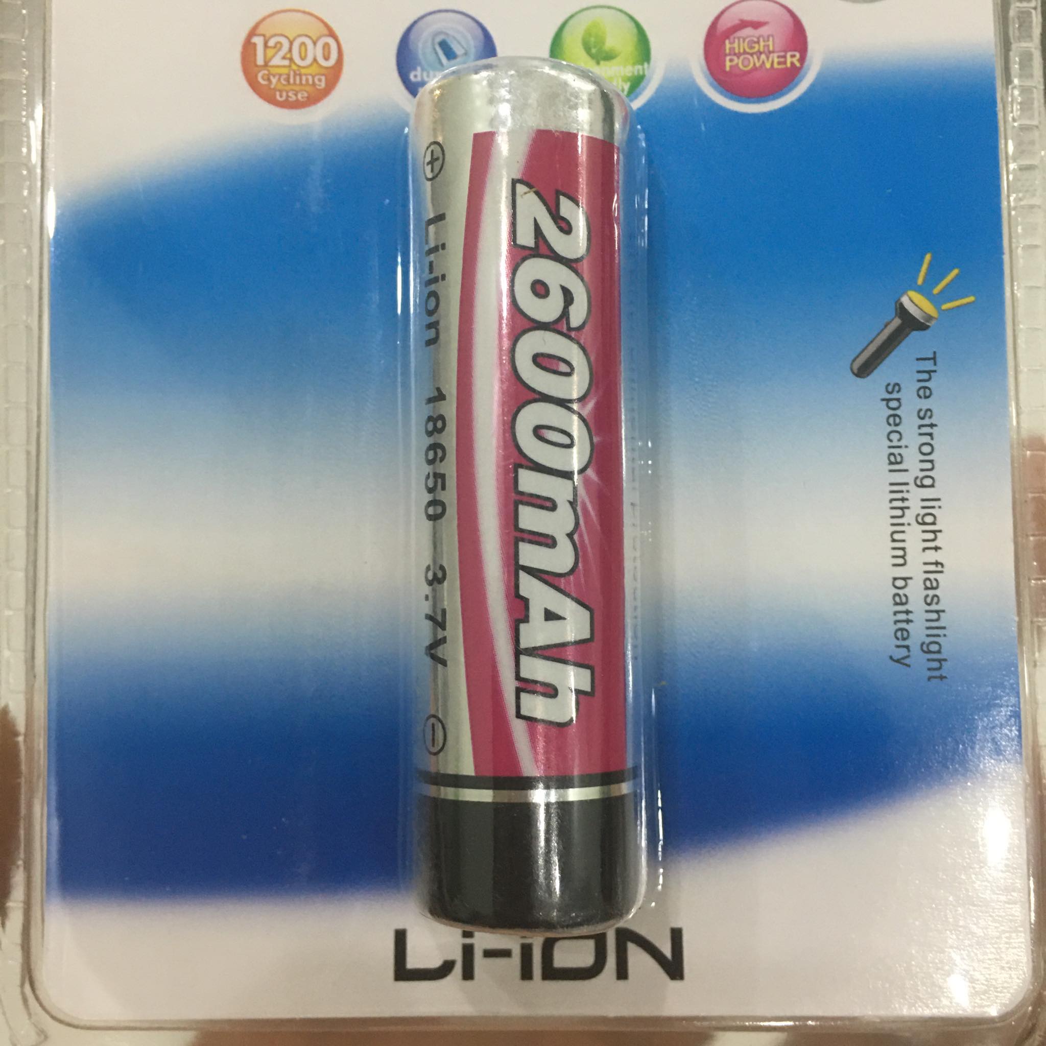 Pin Li-Ion 18650 3.7V Dung lượng 2600mAh hàng cao cấp