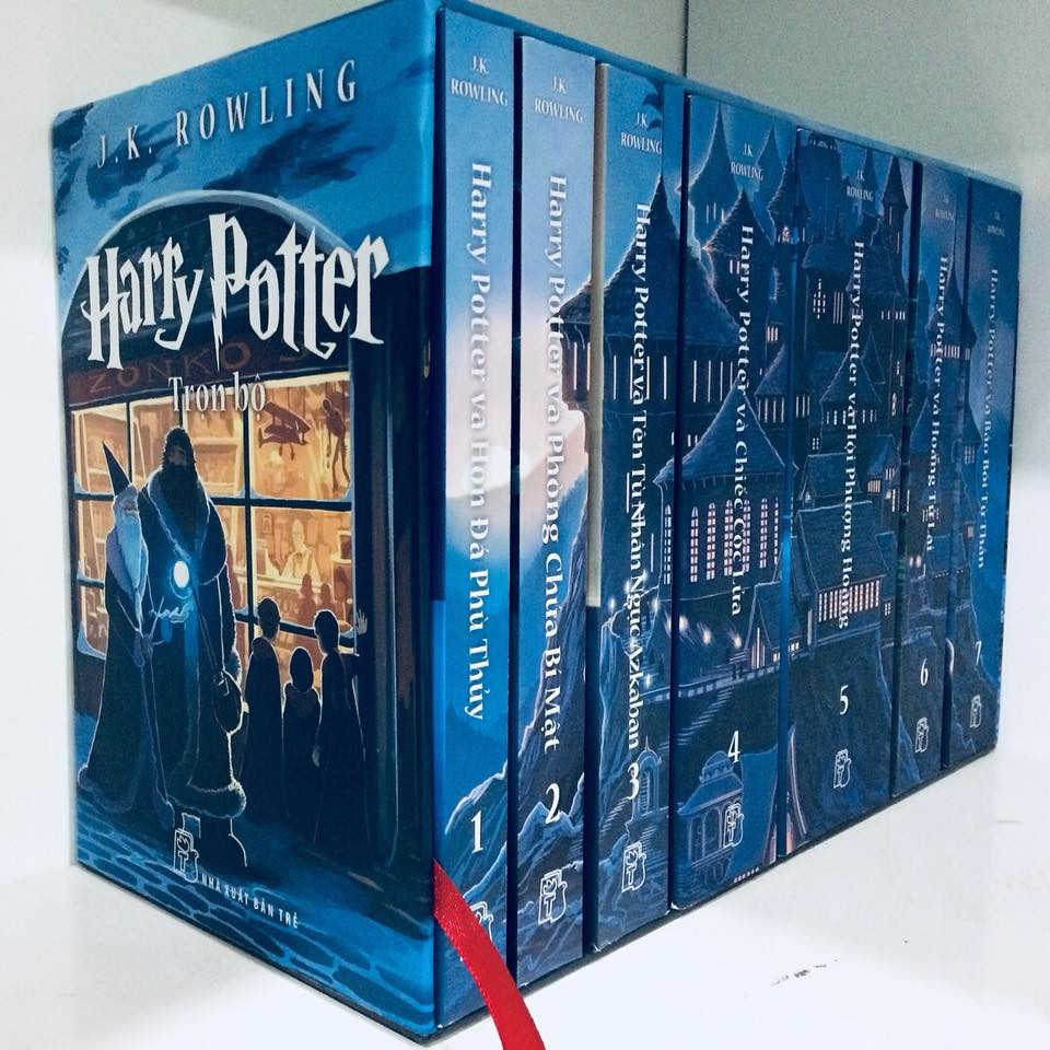 Boxset phiên bản đặc biệt (Trọn Bộ 7 Tập) HARRY POTTER bìa mới đẹp long lanh ghép thành lâu đài phép thuật Hogwarts – NXB Trẻ 