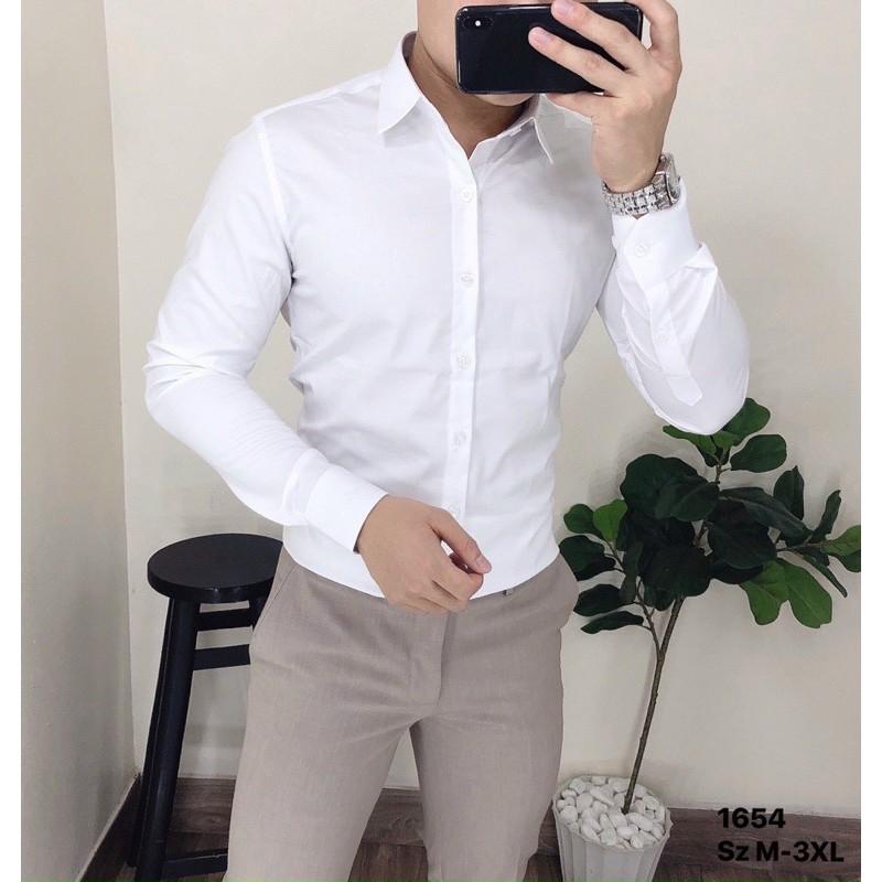 SƠMI TRẮNG VẢI TRƠN CHỐNG NHĂN