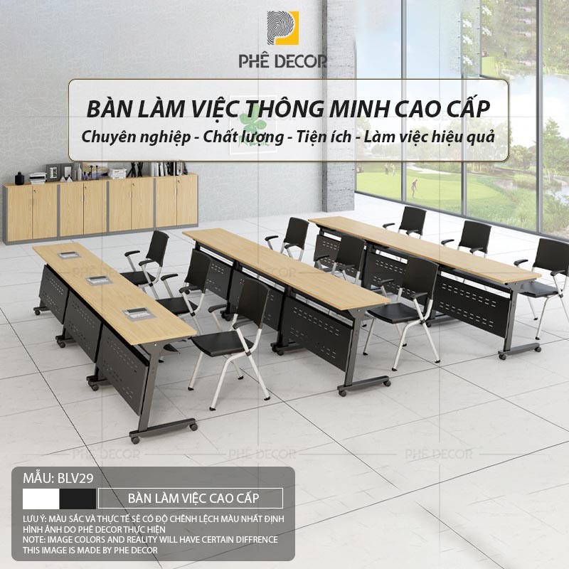 BÀN LÀM VIỆC VĂN PHÒNG THÔNG MINH - BLV29 - 140x60