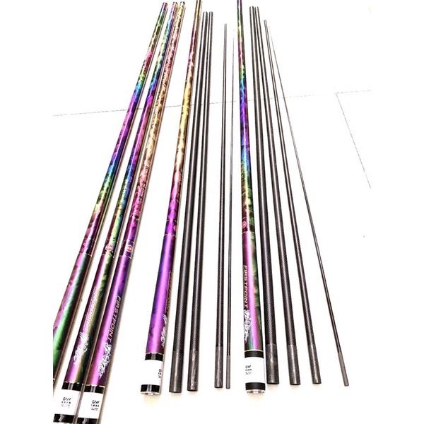 Cần câu tay dài 6m3 - 8H loại 1 thu gọn 1m1 tải cá 10kg tặng cước câu + phao + lưỡi câu + chì