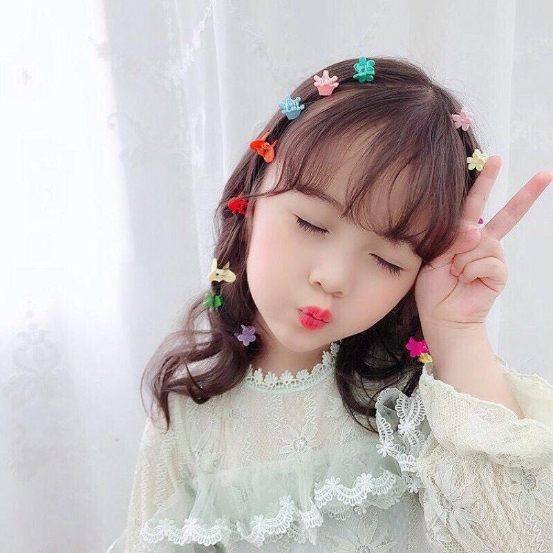 SET 5 - CÁI 5 MÀU  KẸP TÓC MINI NHIỀU HOẠ TIẾT CUTE - NUNAM SHOP