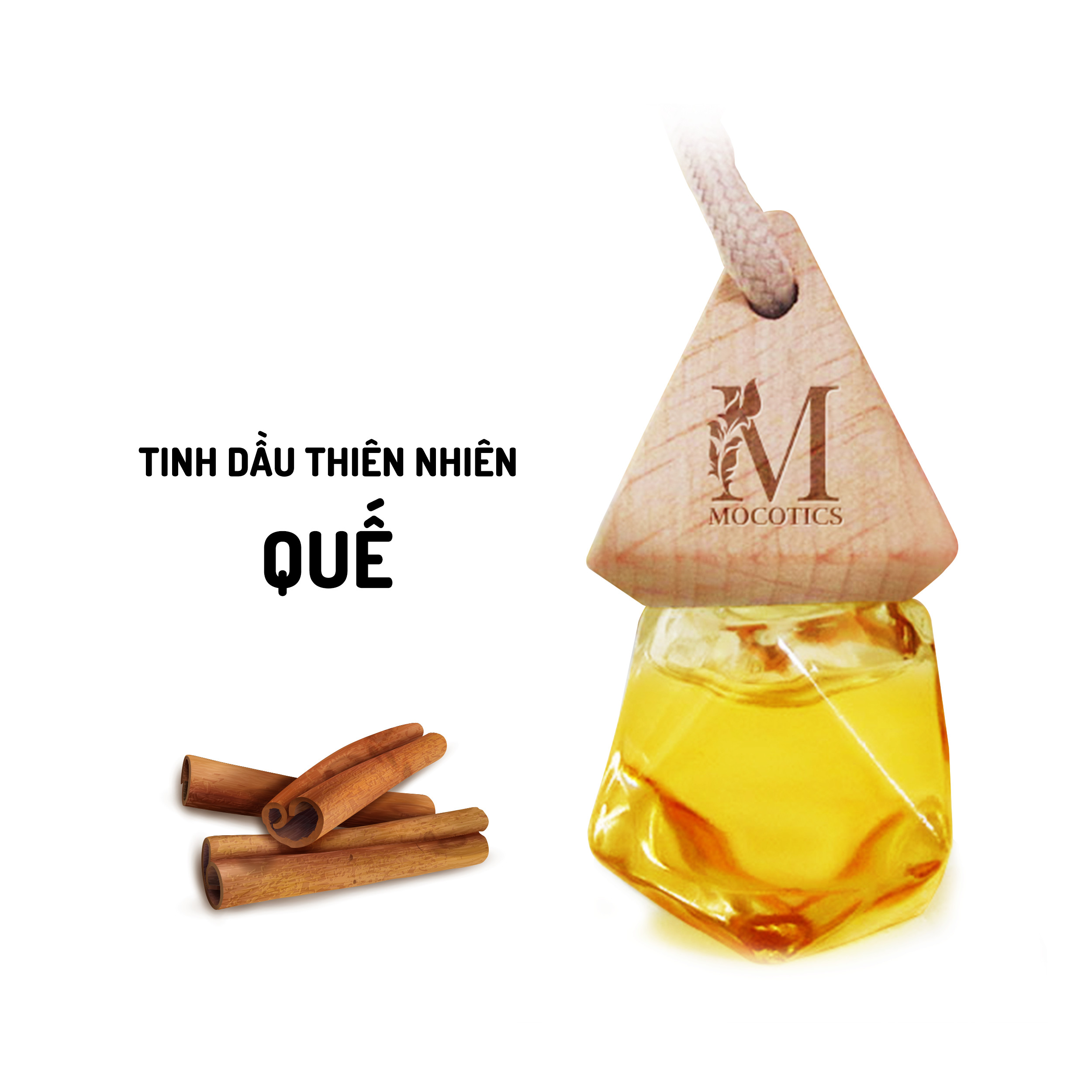 Tinh Dầu Vỏ Quế Treo Xe Ô tô MOCOTICS, Treo Tủ Quần Áo, Giúp Khử Mùi, Thơm Phòng, Chống Say Xe Hiệu Quả