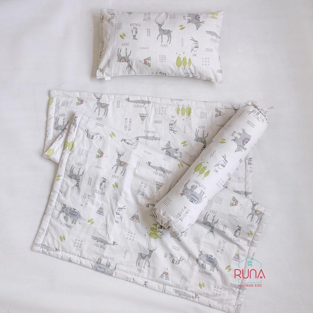 Gối nằm cho bé chất liệu Cotton Hàn 100% kích thước 30x50cm thoáng mát an toàn cho làn da của bé