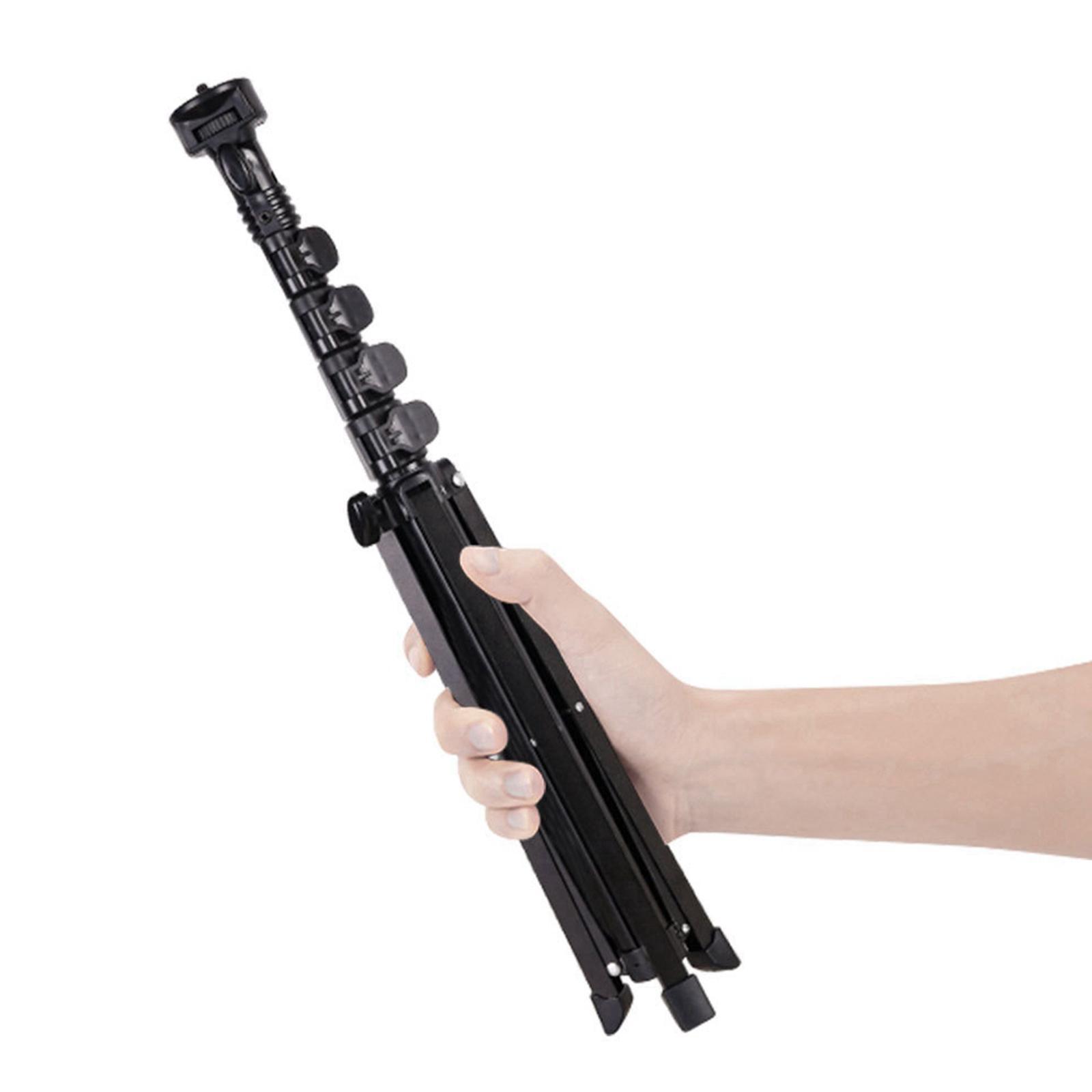 Black Phone Tripod 63 inches Extendable Selfie Stick Tripod Stand Holder