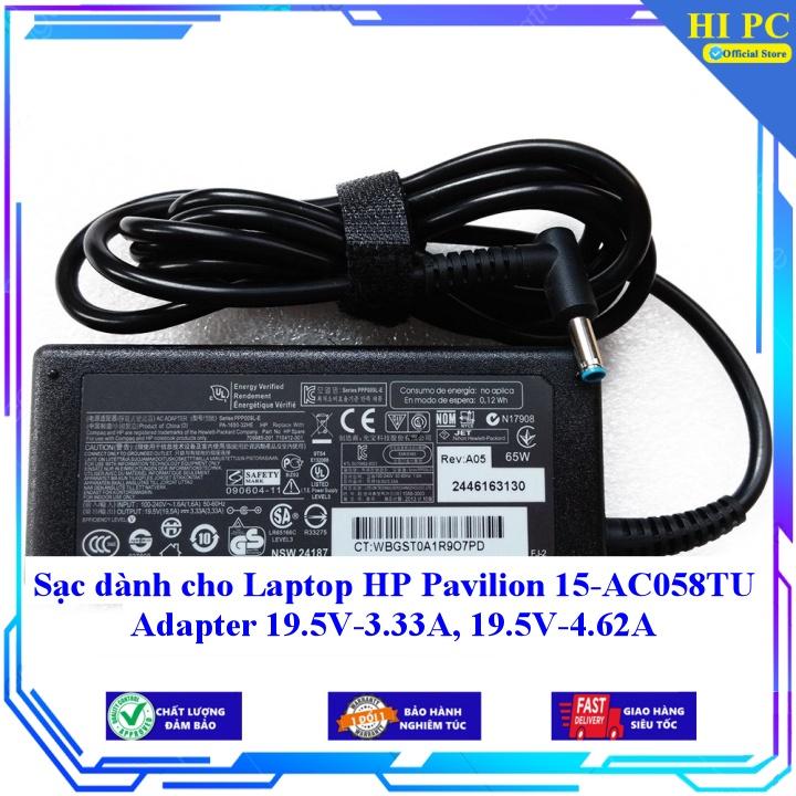 Sạc dành cho Laptop HP Pavilion 15-AC058TU Adapter 19.5V-3.33A 19.5V-4.62A - Kèm Dây nguồn - Hàng Nhập Khẩu