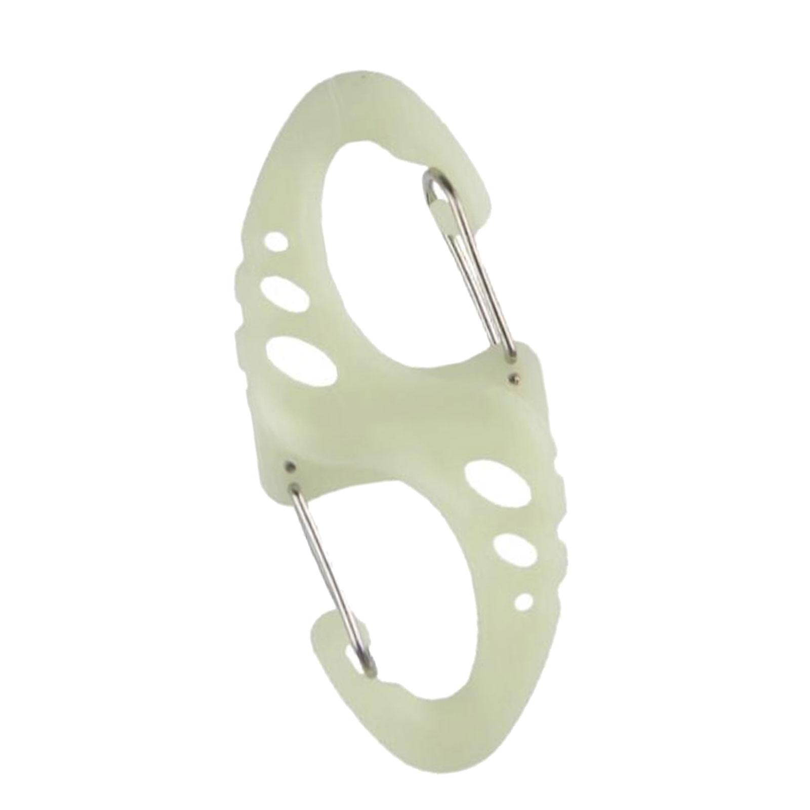 Luminous Diving Carabiner Clip Glowing Carabiner Hook Scuba Diving Hook Diving Buckle Double Ended Snap Hooks for Key Chain
