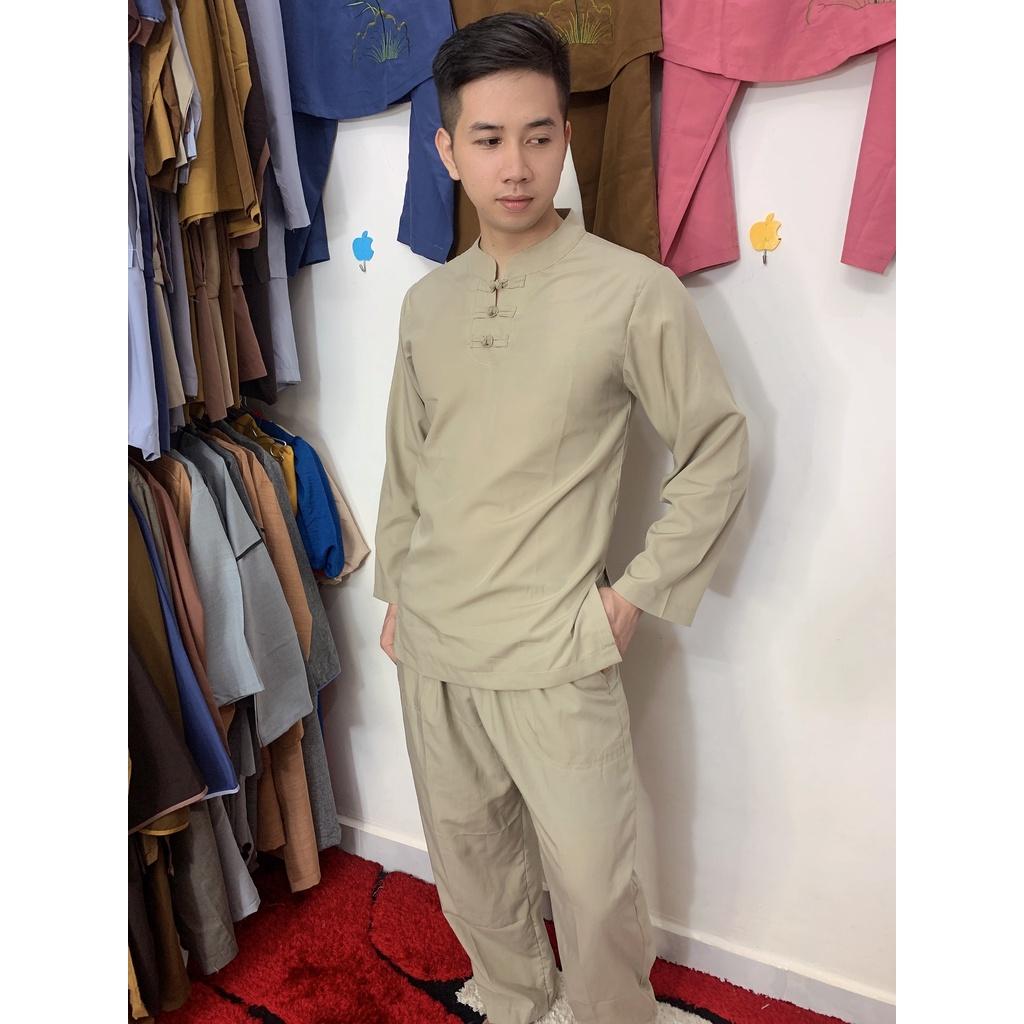 ĐỒ LAM ĐI CHÙA 3 Nút Nam Dài Tay