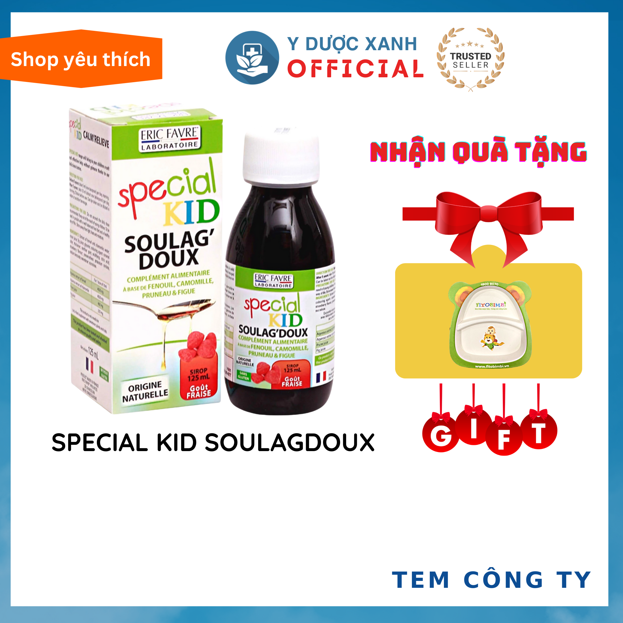 SPECIAL KID SOULAGDOUX, 125ml, Siro bổ sung chất xơ cho bé của Pháp - Y Dược Xanh