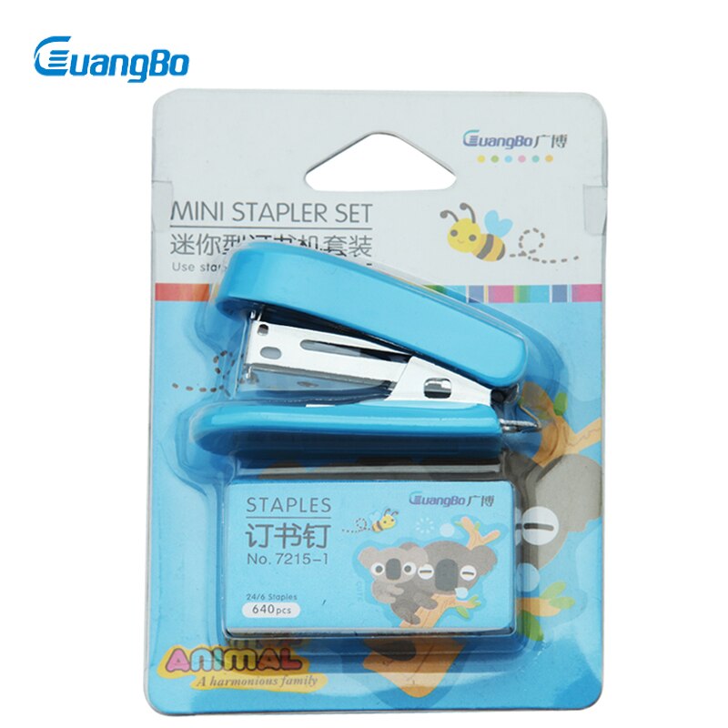 Dập ghim + hộp ghim DSJ7212 Guangbo giao màu ngẫu nhiên