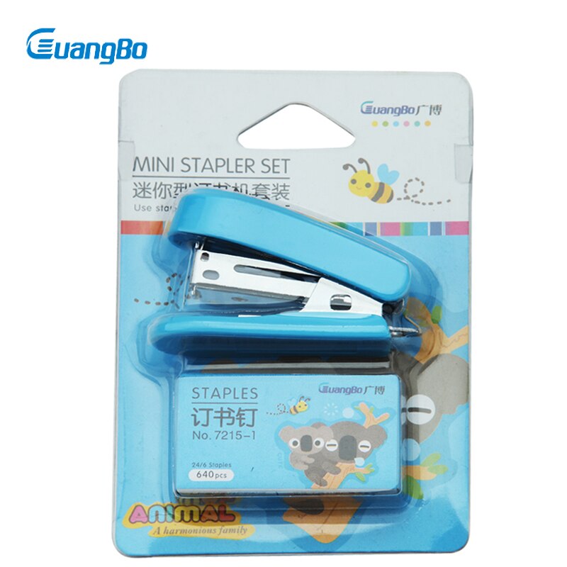 Dập ghim  + hộp ghim DSJ7212 Guangbo giao màu ngẫu nhiên