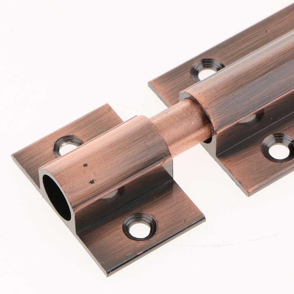 Door Slide Catch Lock Bolt Latch Barrel for Home Gate Security 4inch Copper