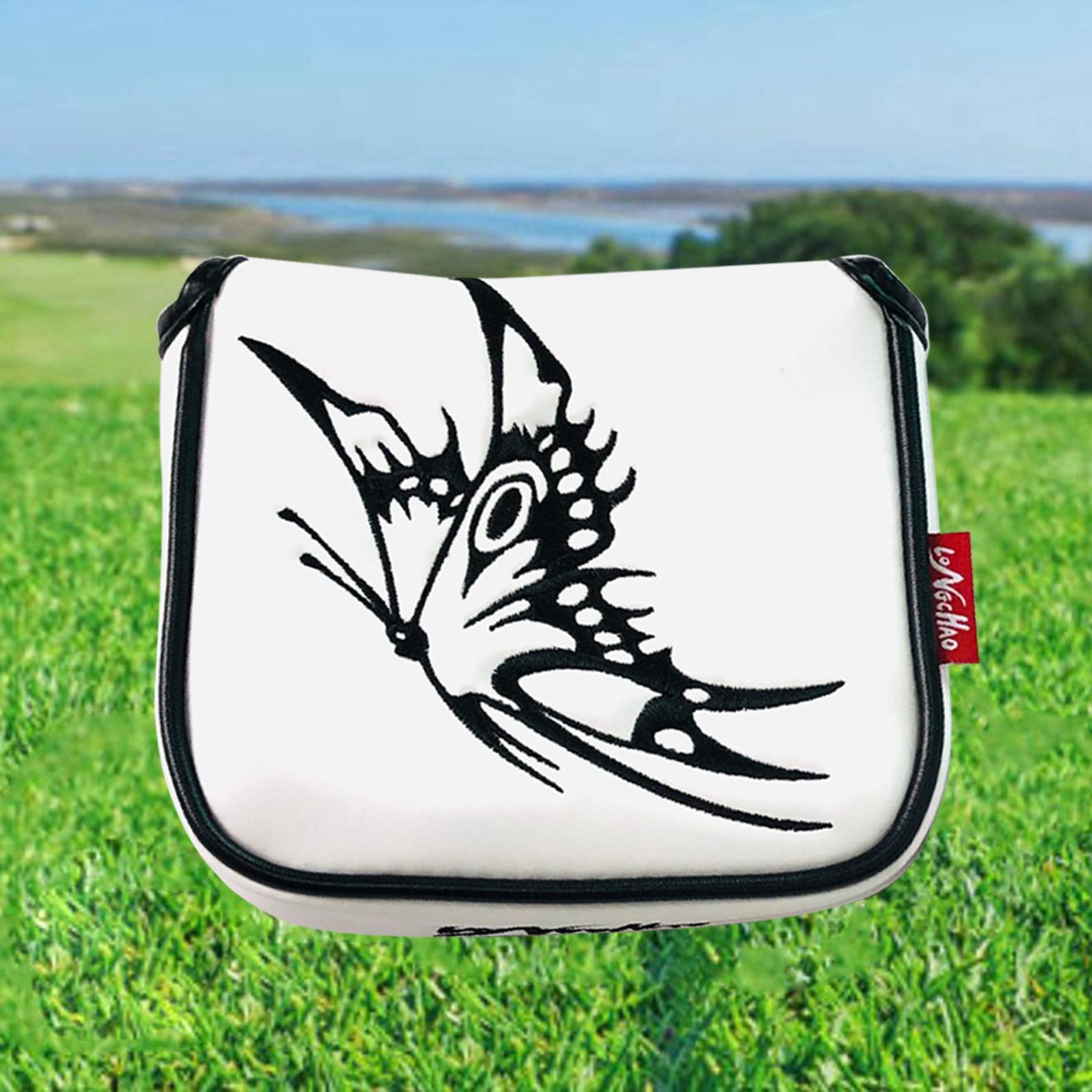 2PCS Universal Golf Mallet Putter Covers Headcover Magnetic Closure Guard