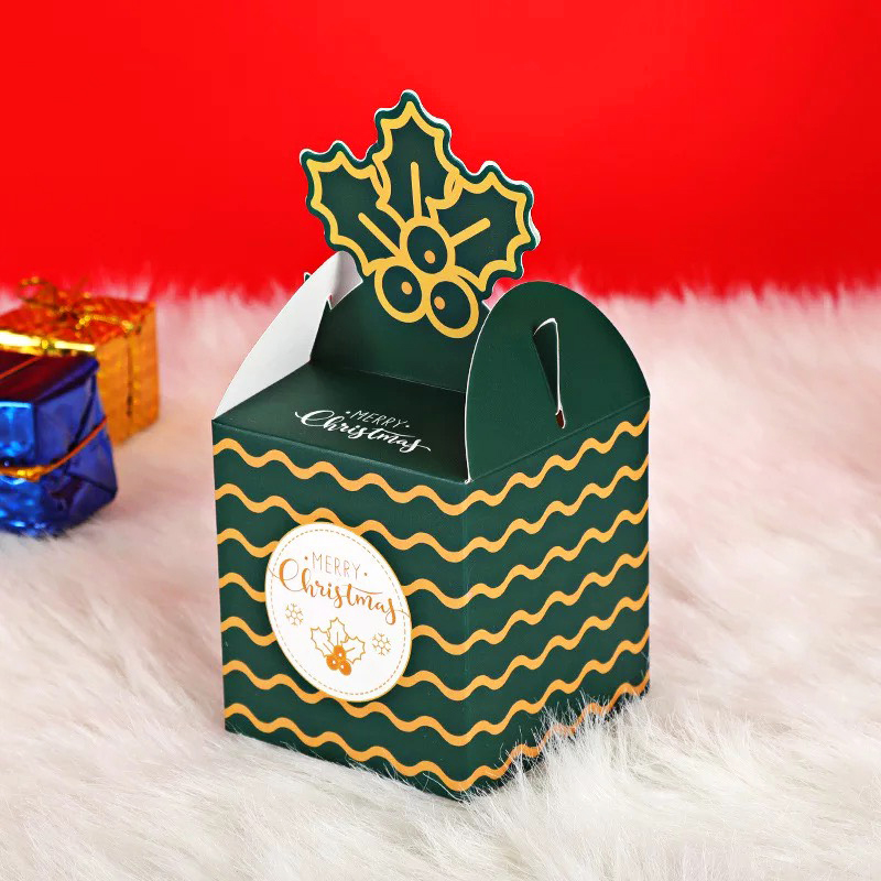 Hộp quà Noel, Hộp quà giấy Giáng Sinh nắp hộp hình 3D nhiều màu sắc tươi sáng đáng yêu – SG011