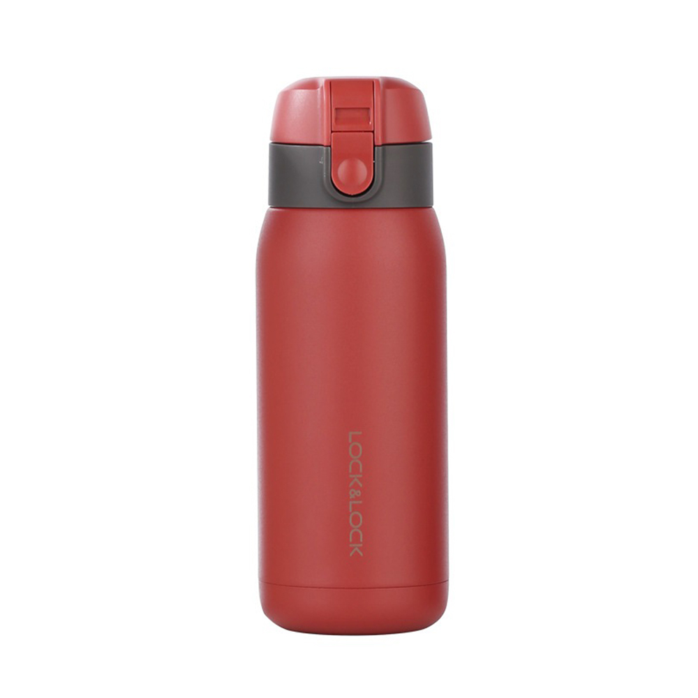 Bình Giữ Nhiệt Lock&Lock Chubby Tumbler LHC3233 370ml - Hàng Chính Hãng, Có Dây Treo, Chất Liệu Thép Không Gỉ, Mở Nắp Bằng 1 Tay