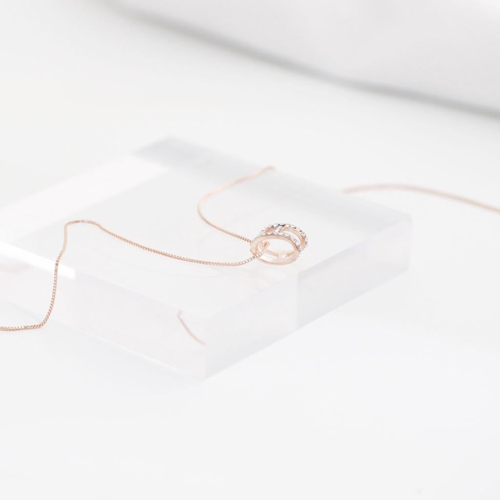 Dây chuyền nữ ATJ9906 , mặt chữ H đủ 3 màu lựa chọn vòng cổ - ANTA Jewelry