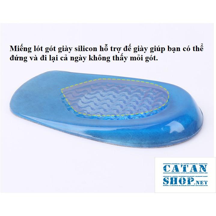 Lót giày tăng chiều cao silicon 1.2cm bảo vệ gót chân, phòng ngừa, giảm đau gai gót chân, chai chân GD243-LGiayBVKM