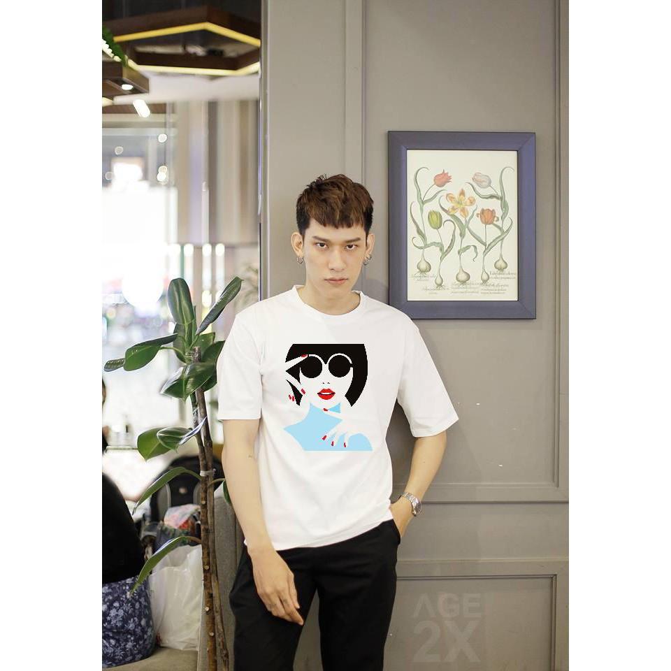 Áo thun nam in hình cô gái mtt124