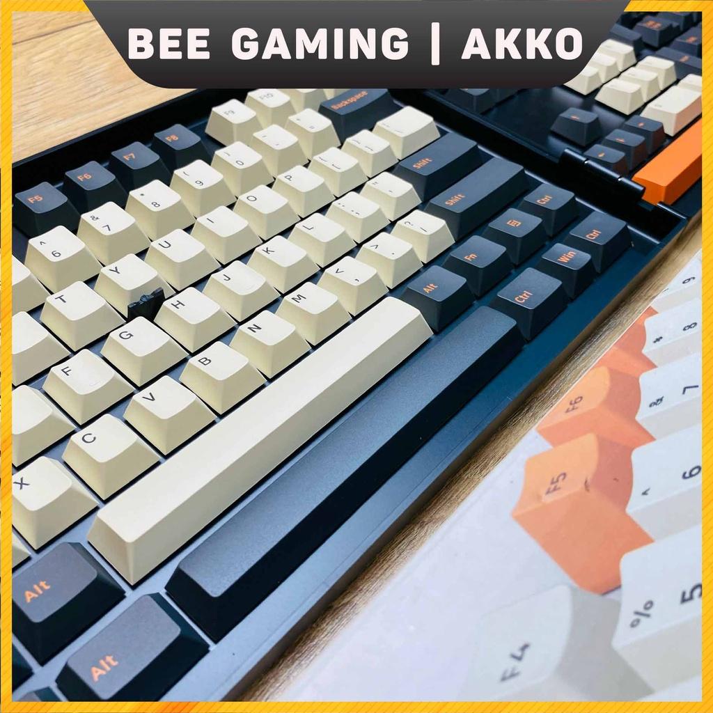 Bộ keycap chính hãng AKKO - Carbon Retro (PBT Double Shot / Cherry Profile / 229 nút)