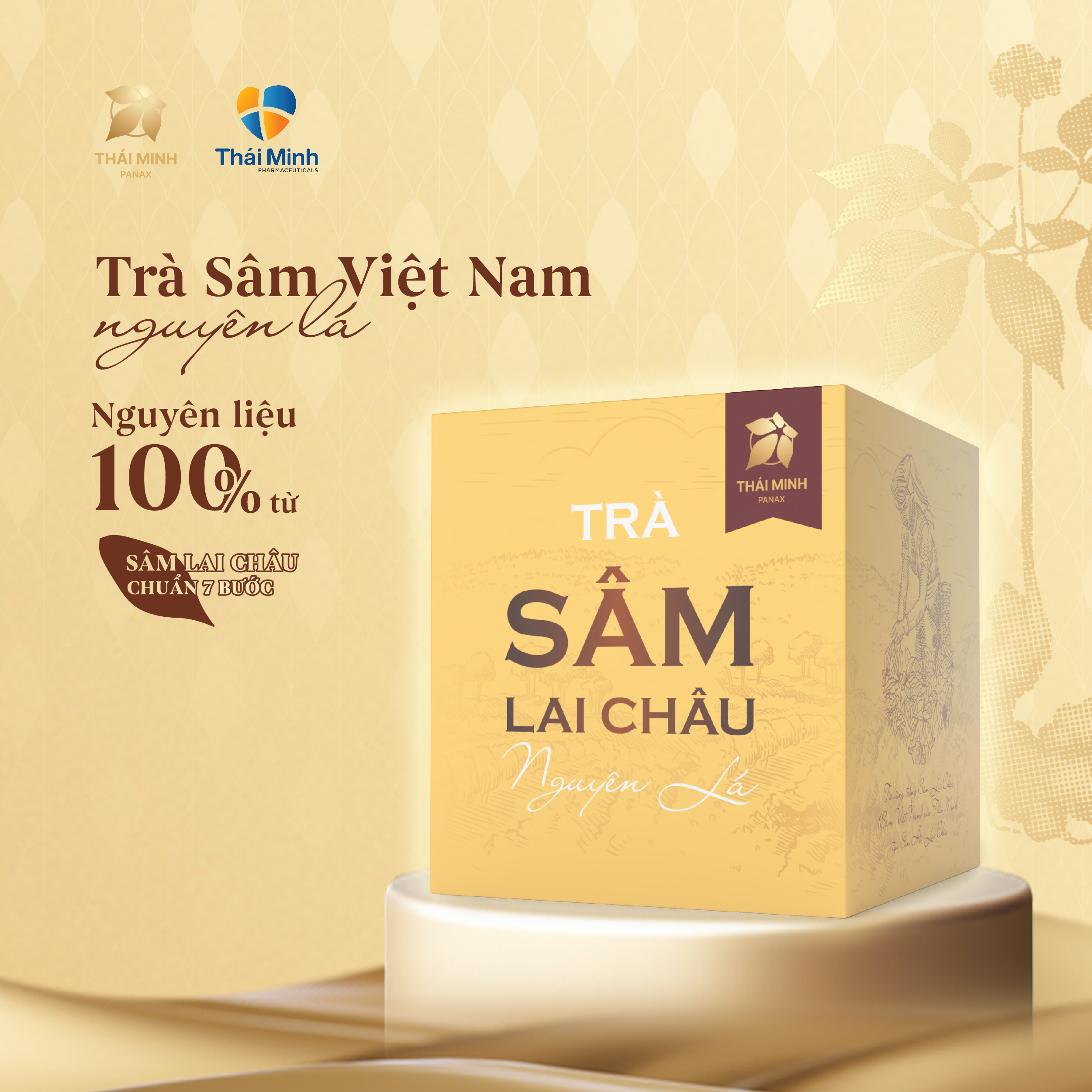 Hộp quà "Trà Sâm thưởng Tết" - Đông trùng hạ thảo & Trà Sâm Việt Nam 