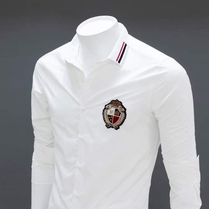 Áo sơmi dài tay in thêu hàng chuẩn shop