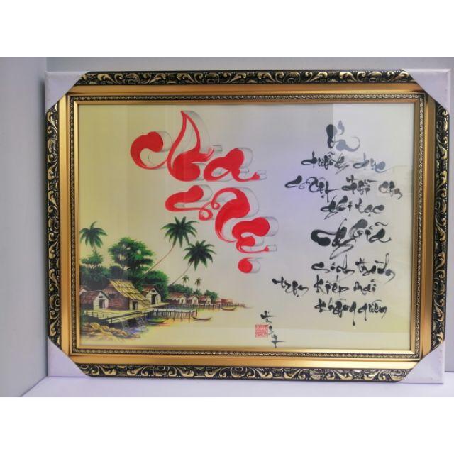 Khung tranh thư Pháp về CHA MẸ