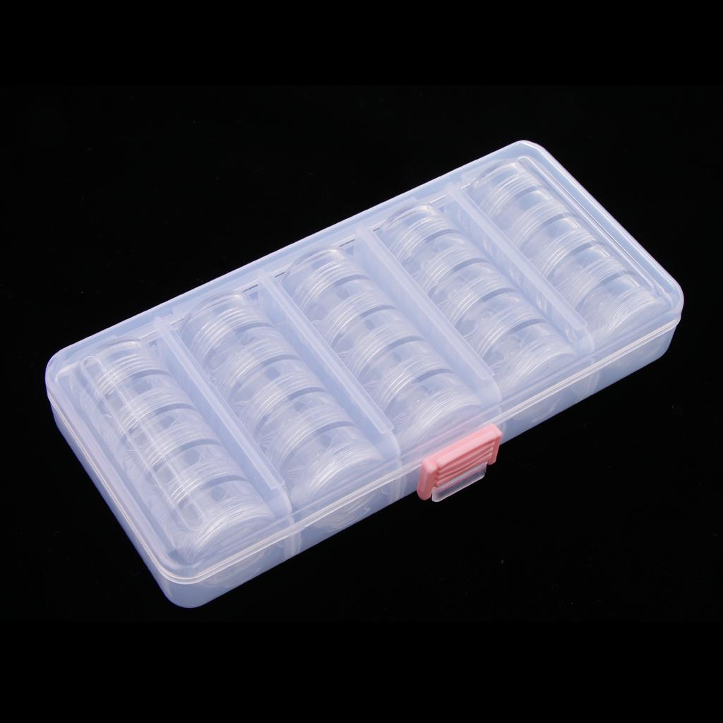 25 Cosmetic Empty Jar Pot Eyeshadow Makeup Cream Lip Balm Container Portable