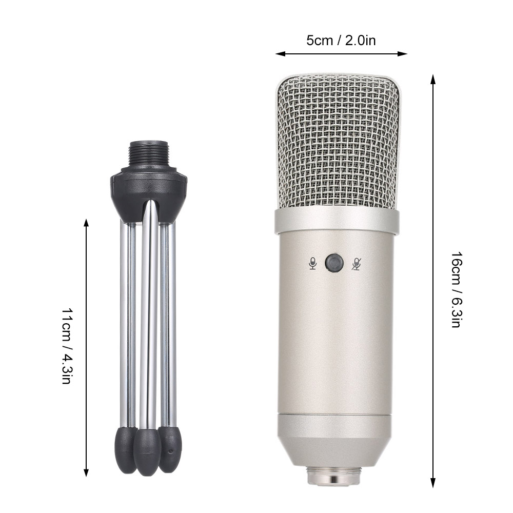 Micrô Ngưng Tụ Để Bàn BM830 USB PoDCast Với Chân Đế Gấp Cho PC Điện Thoại Karaoke