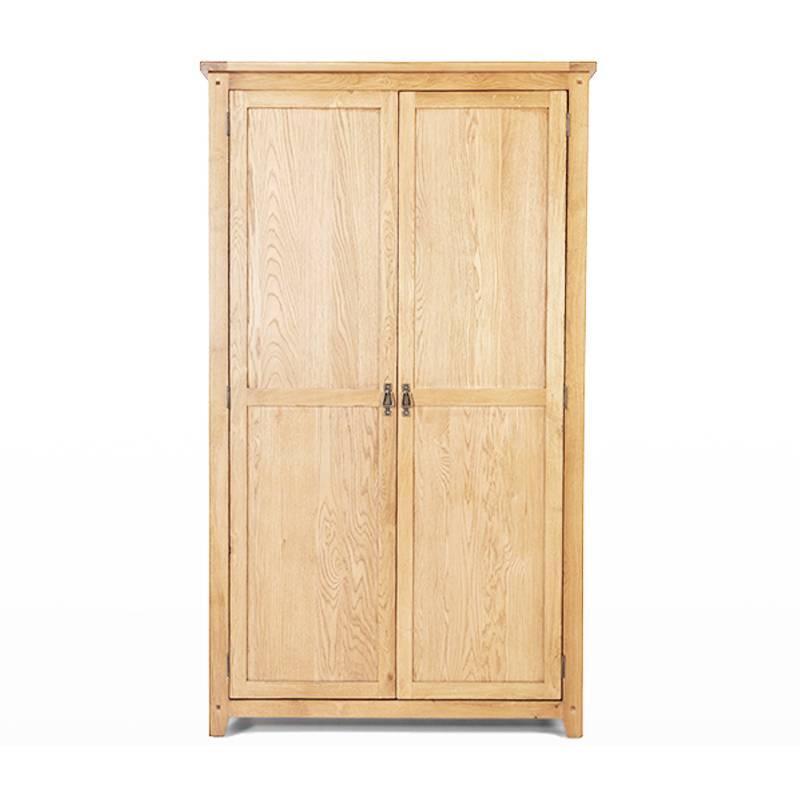 Tủ Quần Áo Rustic 2 Cánh Suốt Gỗ Sồi IBIE