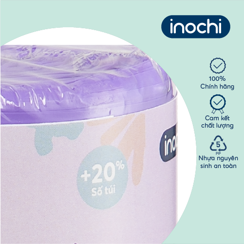 Túi rác tiện dụng Inochi -Soji 50L x 19 túi (Size L) Hương Lavender có quai