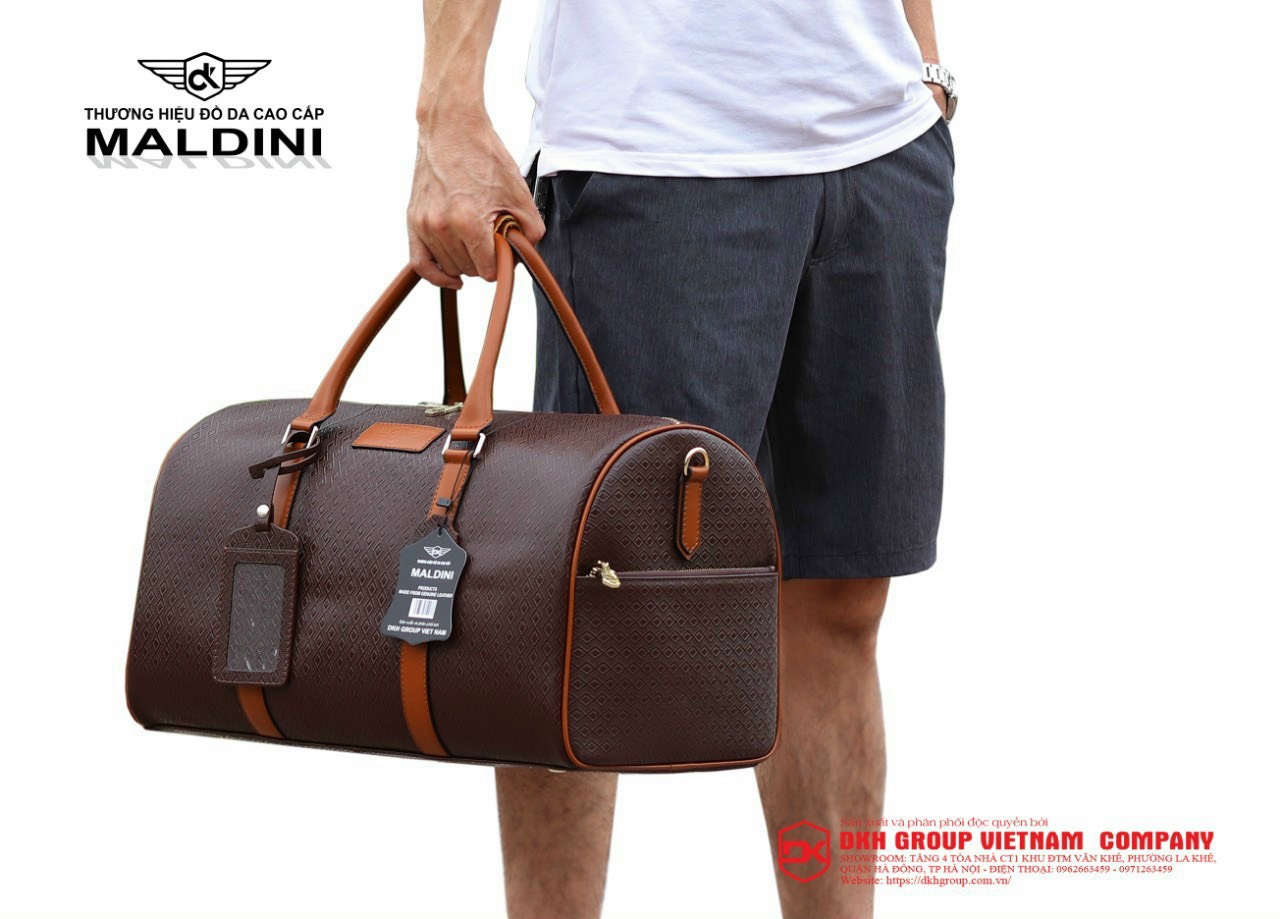 Túi đựng quần áo golf Maldini Boston da bò thật Có Ngăn Đựng Giày Riêng TG010