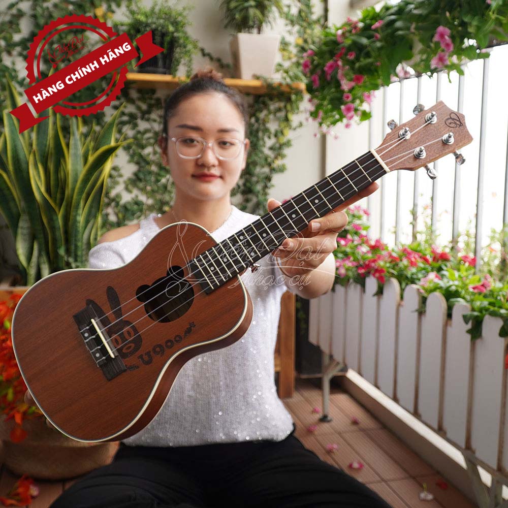 Đàn Ukulele Concert CHARD U-24CT, Gỗ Sapele, Âm thanh trong trẻo - Hàng Chính Hãng