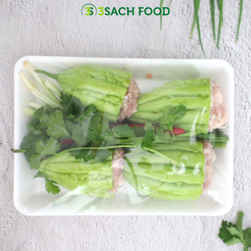 Canh khổ qua dồn thịt 3S khay 500gr - Nguyên liệu đã được sơ chế