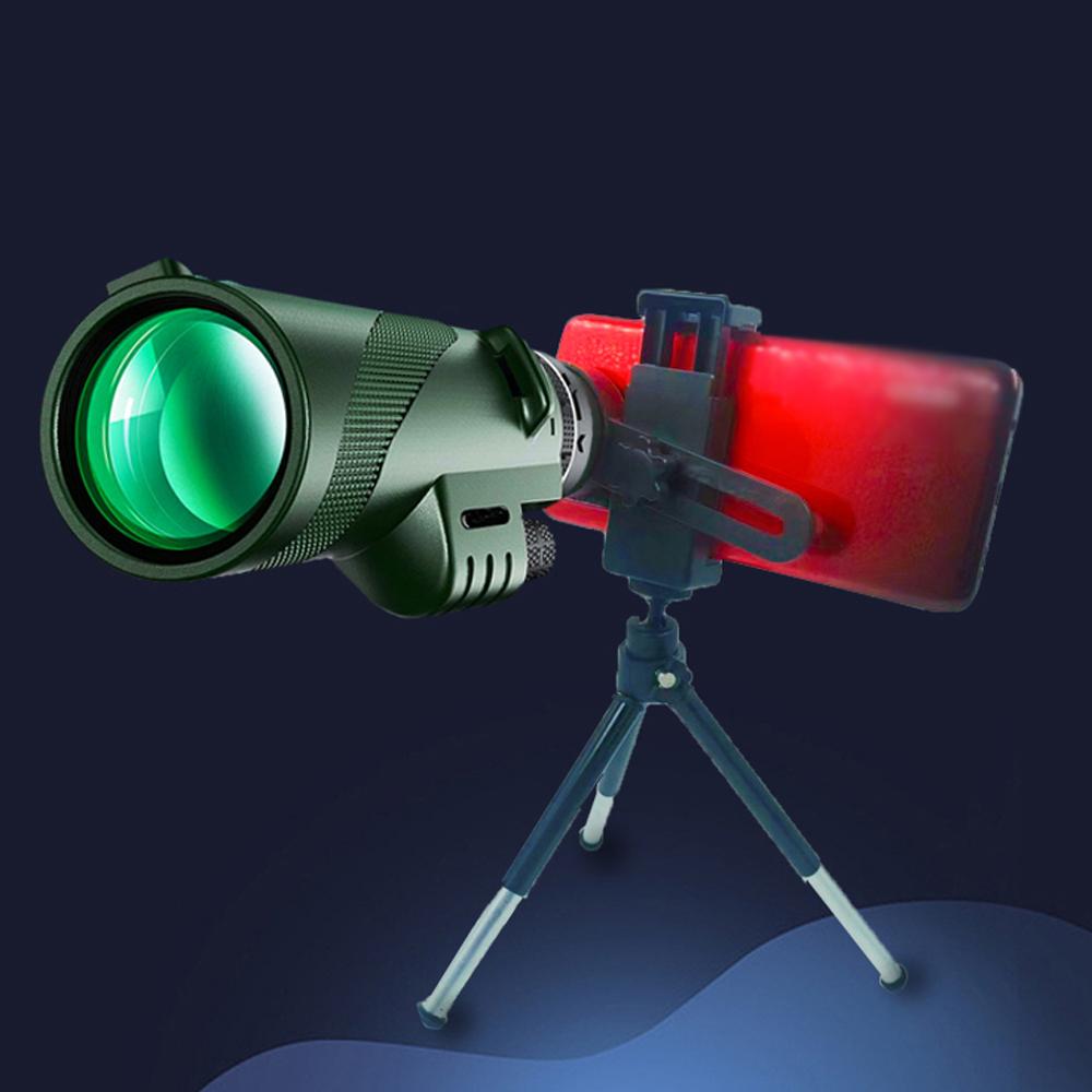 40*60 Portable Camera Telescope Outdoor Fogproof Mobilephone Photograph Accessory Animal Watching Monocular Telescope