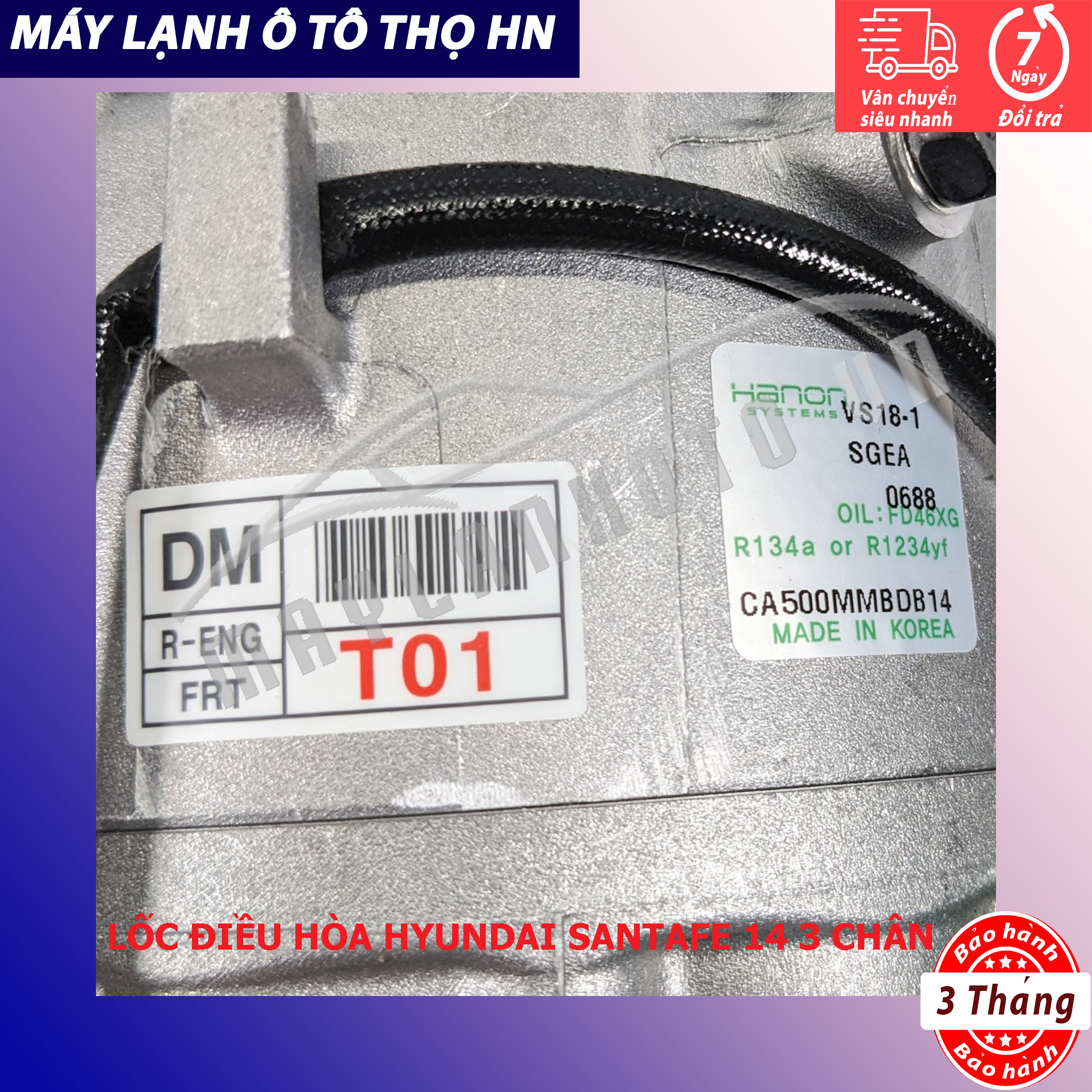 Lốc điều hòa Hyundai Santafe 2012 2013 2014 2015 2016 2017 Hàn Quốc 12 13 14 15 16 17 97701-2W050