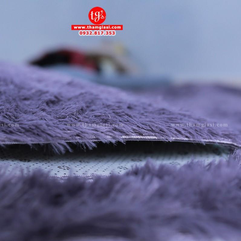 Thảm Lông Xù Màu Xám Tím | 160x200cm | Thảm Trang Trí Phòng Khách - Phòng Ngủ - Thảm Trải Sofa - Thảm Dành Cho Bé