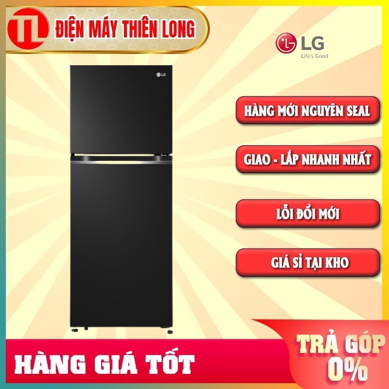 Tủ lạnh ngăn đá trên LG Smart Inverter GV-B212WB 217L (Đen) - HÀNG CHÍNH HÃNG (CHỈ GIAO HCM)