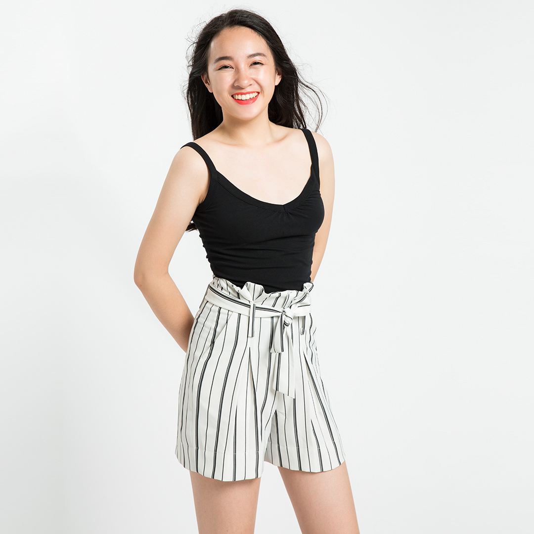 Quần Shorts Lưng Xếp Ly Hity PAN033 (Sọc Trắng Kim Cương)