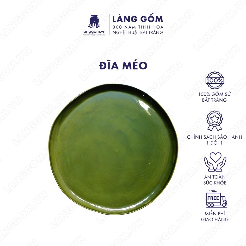 Đĩa méo - Men mát - Gốm sứ Bát Tràng - langgom.vn