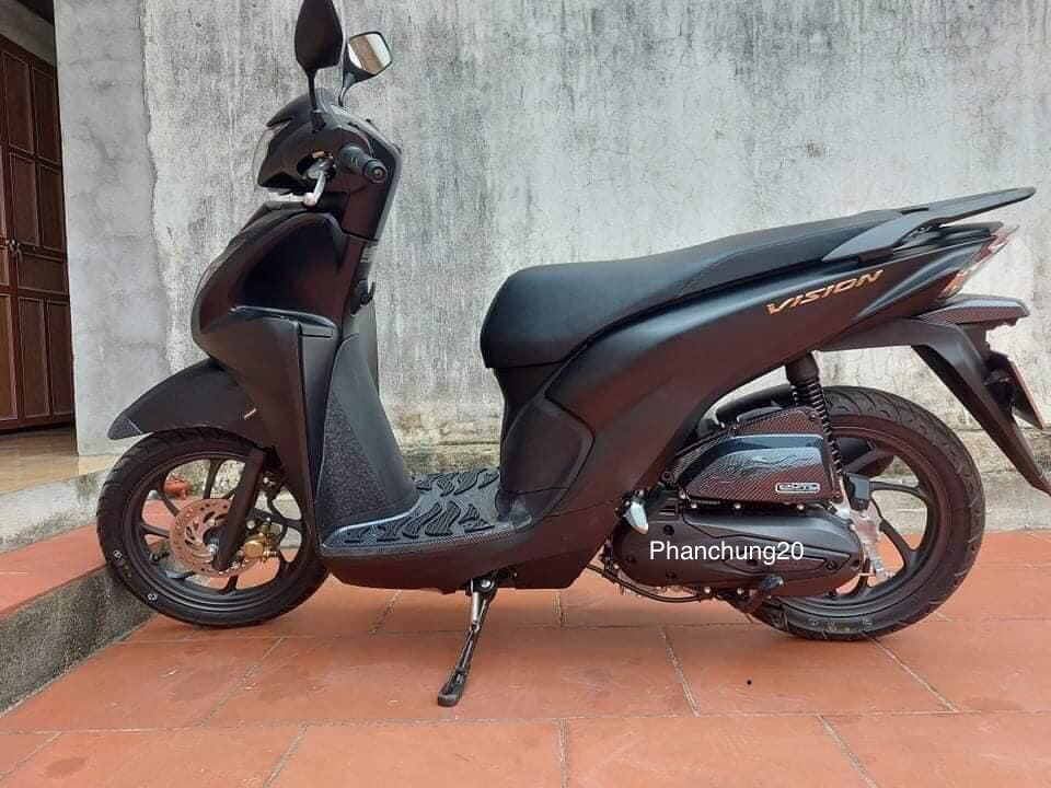 COMBO BỘ ỐP PHỤ KIỆN TRANG TRÍ DÙNG CHO XE VISION 2021 2022 2023 CACBON