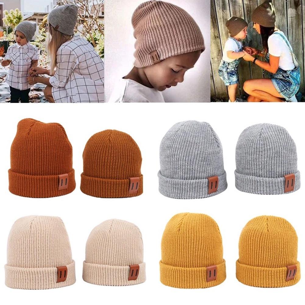 Mũ beanie dệt kim giữ ấm mùa đông cho bé