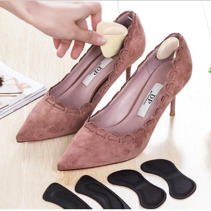 Combo 2 Miếng lót gót giầy hình bướm có keo dán vào giầy 21165 - kaki